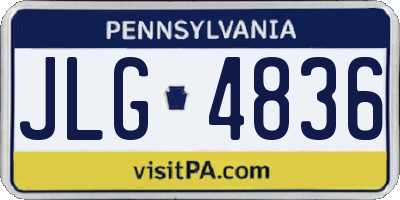 PA license plate JLG4836