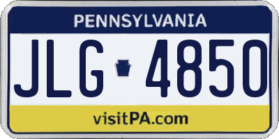 PA license plate JLG4850