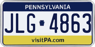 PA license plate JLG4863