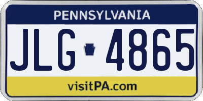 PA license plate JLG4865