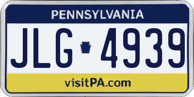 PA license plate JLG4939