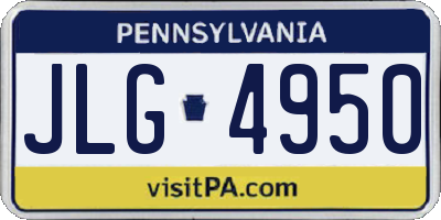 PA license plate JLG4950