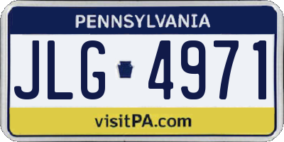 PA license plate JLG4971