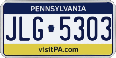 PA license plate JLG5303