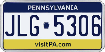 PA license plate JLG5306