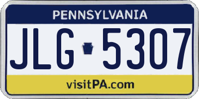 PA license plate JLG5307