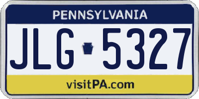 PA license plate JLG5327