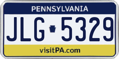 PA license plate JLG5329