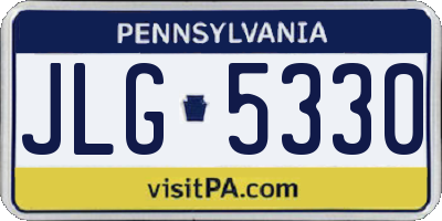 PA license plate JLG5330