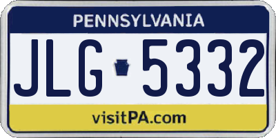 PA license plate JLG5332