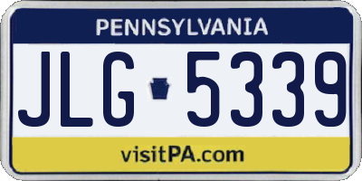 PA license plate JLG5339