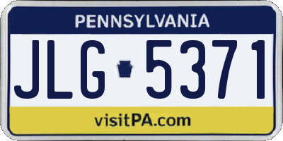 PA license plate JLG5371