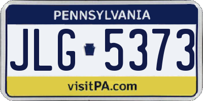 PA license plate JLG5373