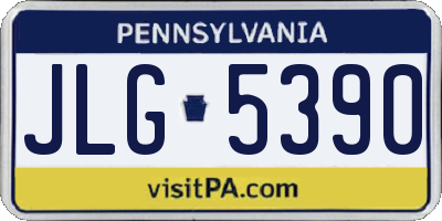 PA license plate JLG5390