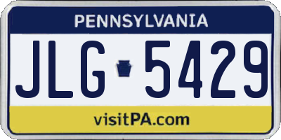 PA license plate JLG5429