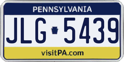 PA license plate JLG5439