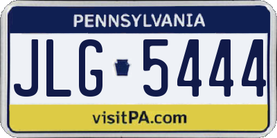 PA license plate JLG5444