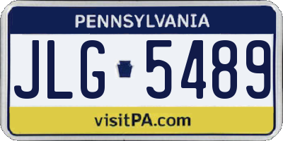 PA license plate JLG5489