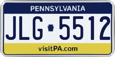 PA license plate JLG5512