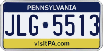 PA license plate JLG5513
