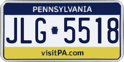 PA license plate JLG5518
