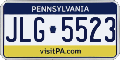 PA license plate JLG5523
