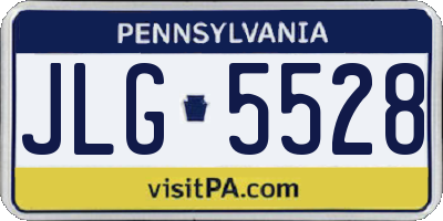 PA license plate JLG5528