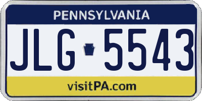 PA license plate JLG5543
