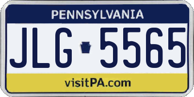 PA license plate JLG5565