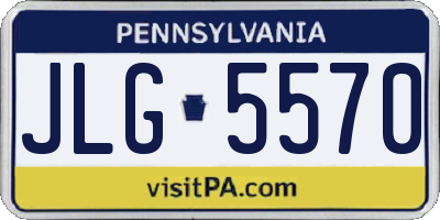 PA license plate JLG5570