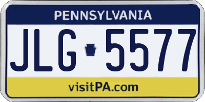 PA license plate JLG5577