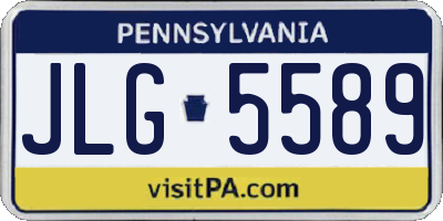 PA license plate JLG5589