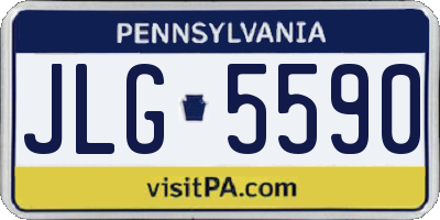 PA license plate JLG5590