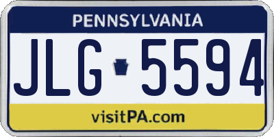 PA license plate JLG5594