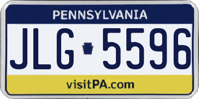 PA license plate JLG5596