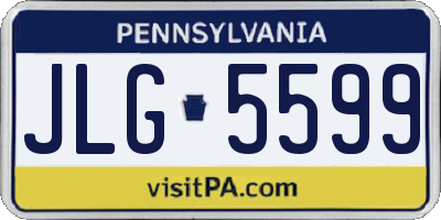 PA license plate JLG5599