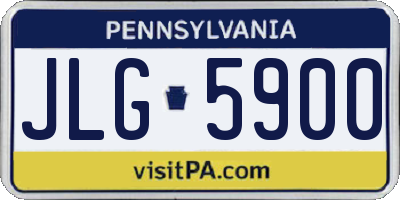 PA license plate JLG5900