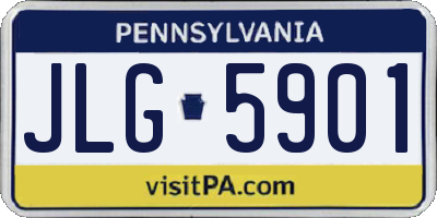 PA license plate JLG5901