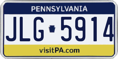 PA license plate JLG5914