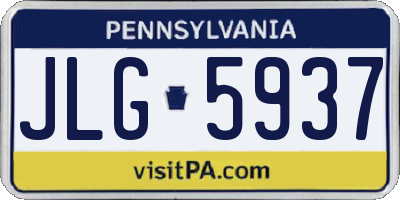 PA license plate JLG5937