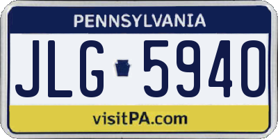 PA license plate JLG5940