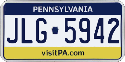 PA license plate JLG5942