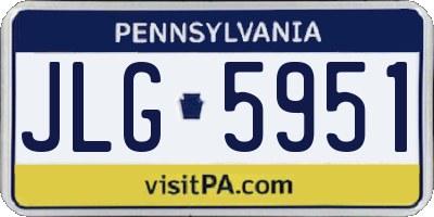 PA license plate JLG5951