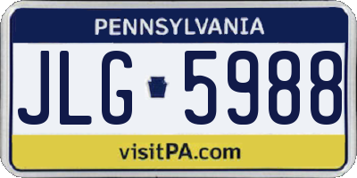 PA license plate JLG5988