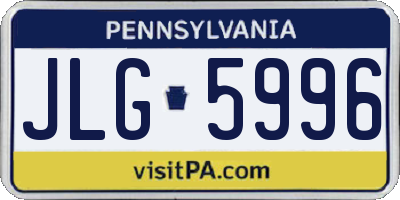PA license plate JLG5996