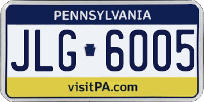 PA license plate JLG6005