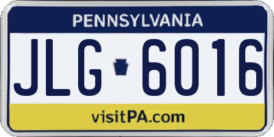 PA license plate JLG6016