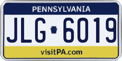 PA license plate JLG6019