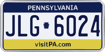 PA license plate JLG6024