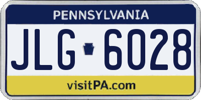 PA license plate JLG6028